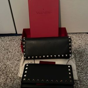 Valentino Garavani Studded Purse and Wallet Set